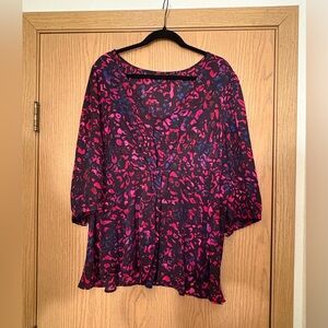 Torrid Chiffon Tie-Front Blouse